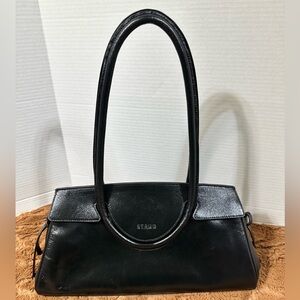 Staud Black Leather Shoulder Bag